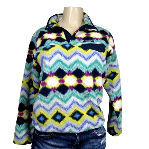 PATAGONIA SYNCHILLA Timber Twist Aztec Southwest Fleece Pullover Gorpcore  XXS - Picture 1 of 13